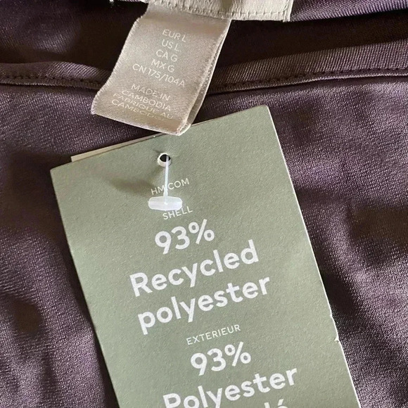 H&M Conscious Choice One Shoulder Purple Midi Dress Size L - Picture 6 of 8